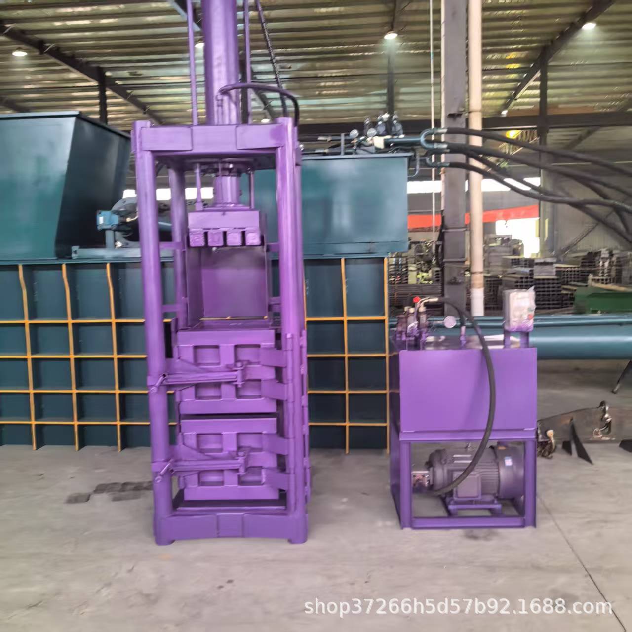 立式四开门打包机 服装海绵废纸易拉罐打包机工具捆扎机