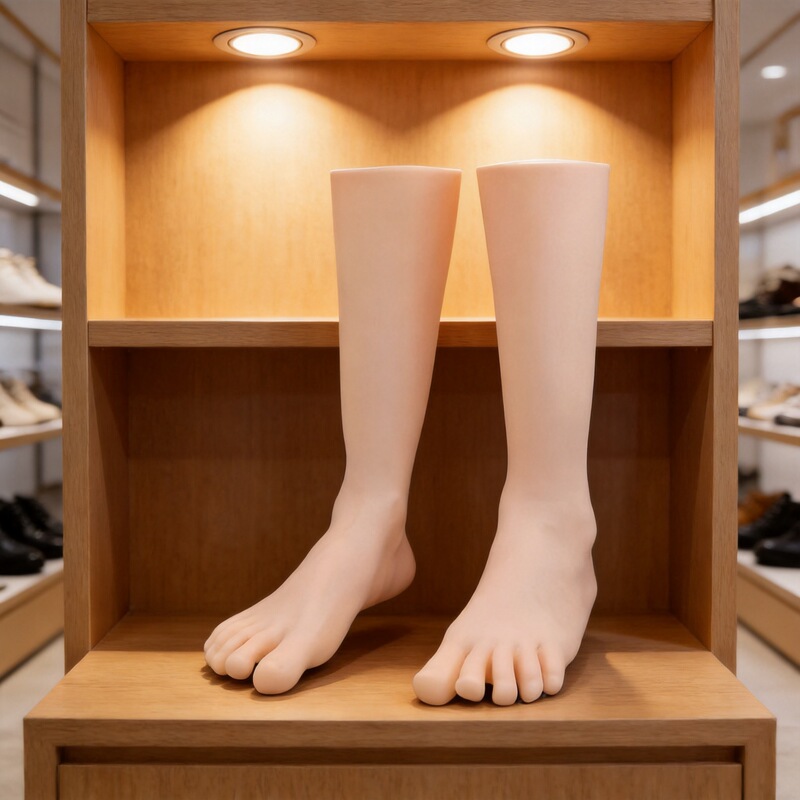 Simulated Male Mid-Leg Leg Model for Shoe and Sock Display, Male Foot Size 43, 44, European Version, Large Foot, Five-Toe Men's Socks, High-Top Socks Prop Simulated Male Mid-Leg Leg Model for Shoe and Sock Display, Male Foot Size 43, 44, European Version, Large Foot, Five-Toe Men's Socks, High-Top Socks Prop