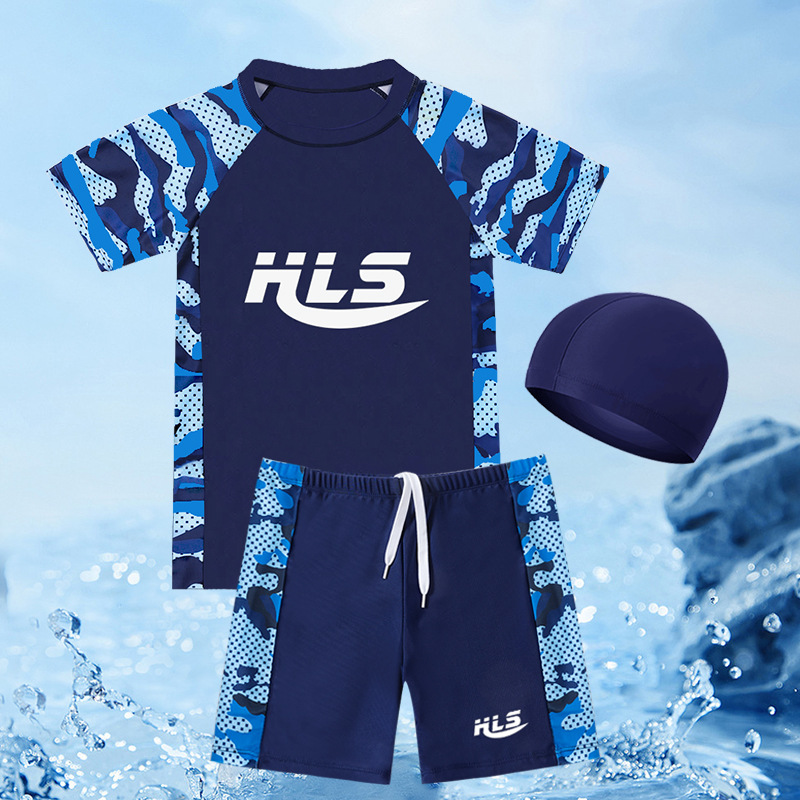 Troncos de natación para niños troncos de natación de secado rápido para niños Playa adolescentes troncos de natación profesionales entrenamiento medio y grandes niños Boxer shorts