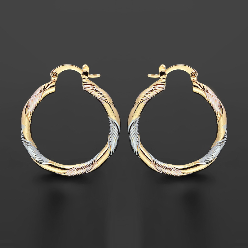 Color Block Pattern Women's Gender Brass Plating Color Block Earrings
