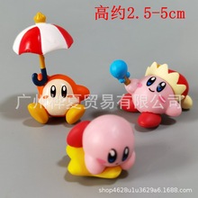 可爱公仔 一套3款星之手办卡比马戏玩偶 DIY贴片材料蛋糕烘焙摆件