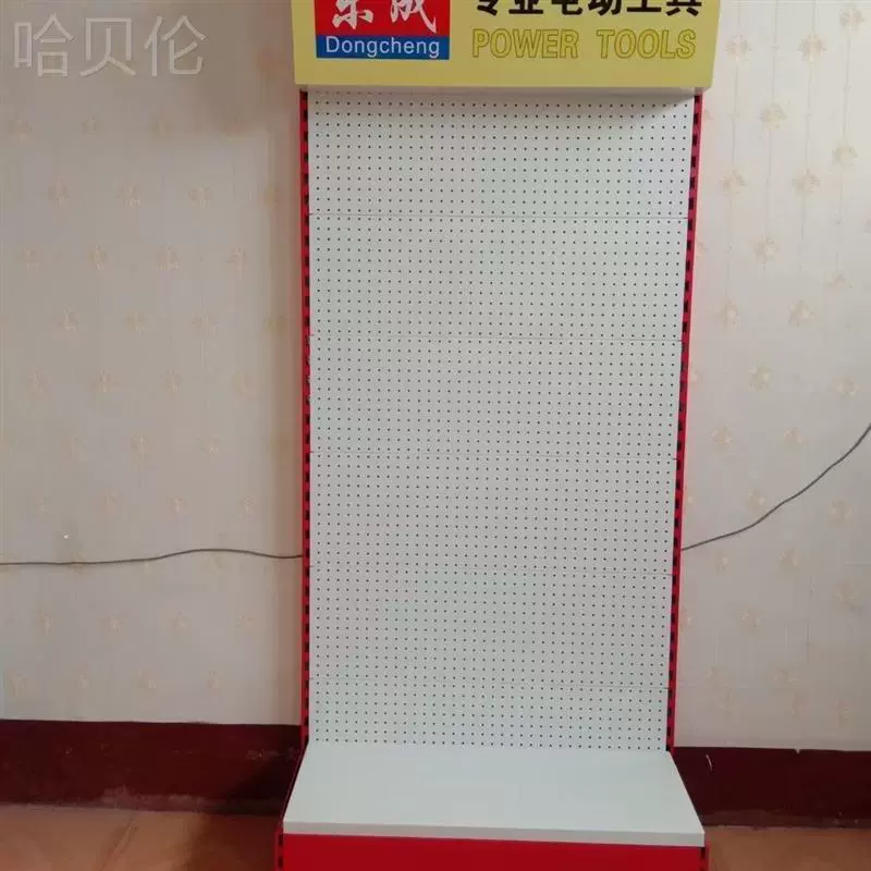 Стеллаж хозяйственном магазина витрина с дыркой витрина с утолщением задней панели витрина с электроприводом ручных инструментов витрина