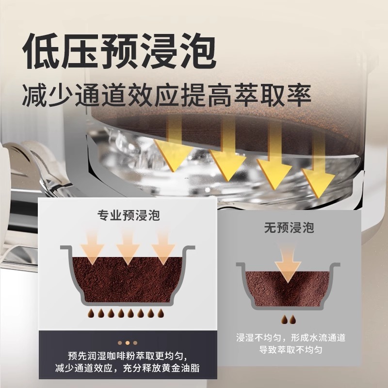厳選-ドイツ製ブルーバイクコーヒーマシン 全自動/半自動 家庭用小型 ミルク泡立て機能付き 低圧プレブリュー イタリアン/アメリカンスタイル|undefined