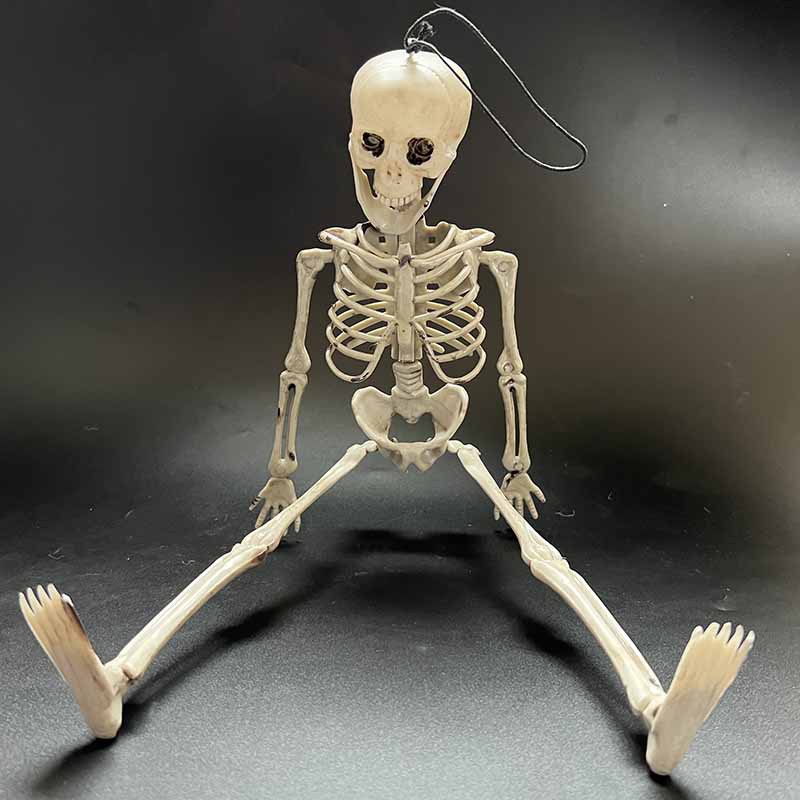 Halloween cráneo esqueleto fantasma casa bar decoración apoyos 40cm simulación Cuerpo Humano esqueleto de plástico colgante adornos