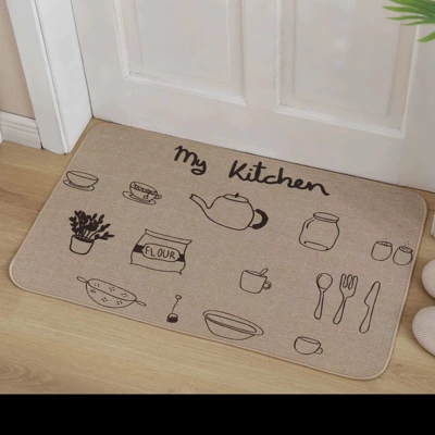 Avtomobil döşəmə paspasları — Mats Diatom Mud Jute Carpets - kitchenware-3040cm
