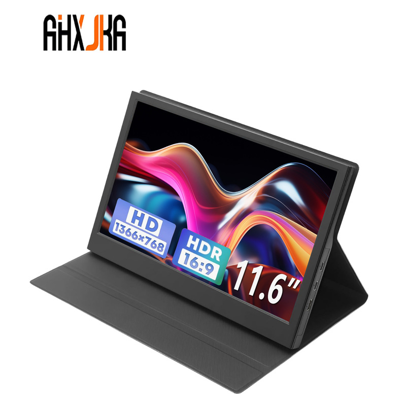 In stock 11.6inch Portable monitor for office expansion, compatible with computers, mobile phones, laptops, as a secondary screen, with IPS direct connection to mobile phones