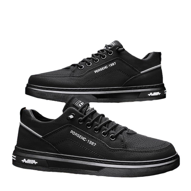 Herren Freizeitschuhe Aus Leder Wasserdicht Rutschfest Stylisch_voghion.com