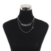 South Korean fashionable goods, atmospheric necklace with letters, internet celebrity