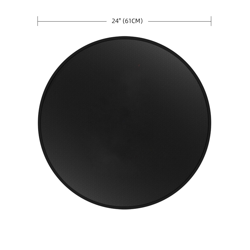 Tapete ignífugo redondo negro de 36 pulgadas para parrilla, tapete para brasero con revestimiento de silicona líquida, venta al por mayor del fabricante.