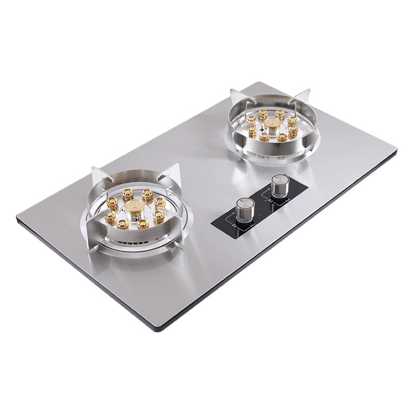 Бытовая газовая плита природный газ сжиженный газ стеклянная панель из нержавеющей стали ожесточенный огонь двойная плита газовая плита оптом