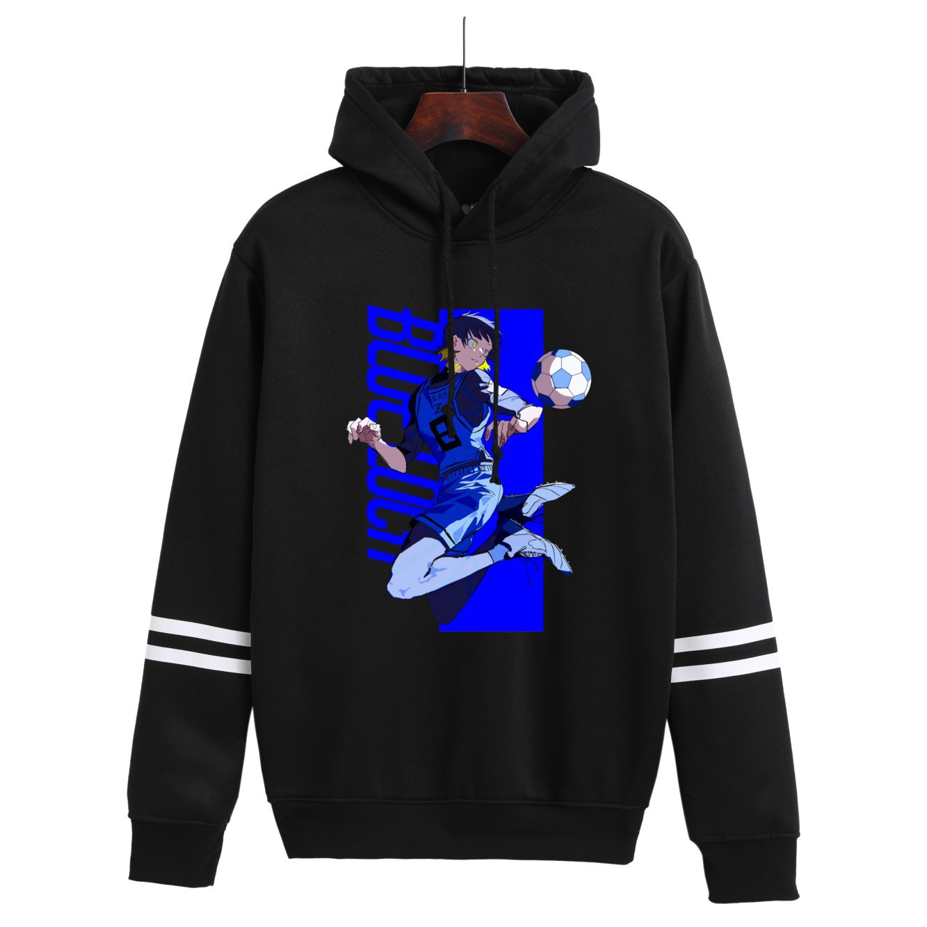 BLUE LOCK Blue Prison Plus Velvet Tamaño más hombres y mujeres Suéter de pareja Trend con capucha sudadera anime