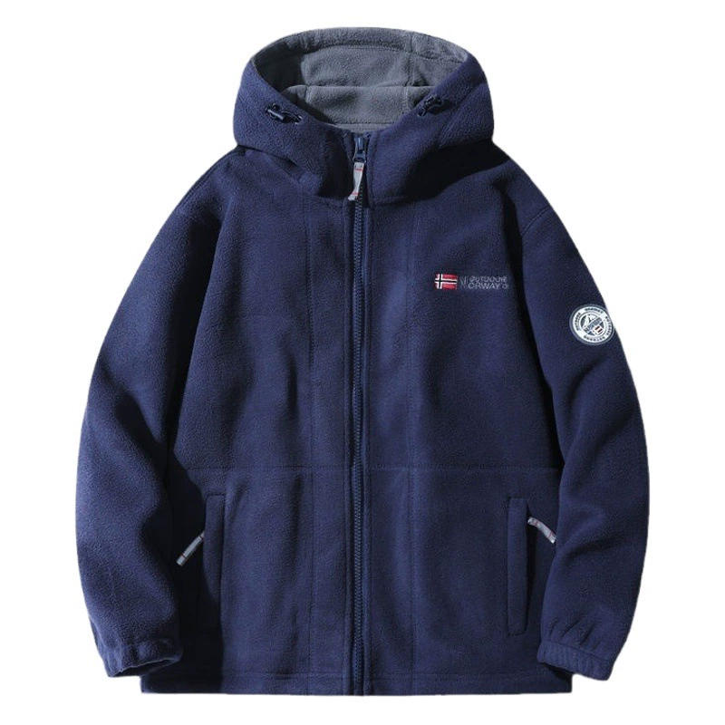 Норвежская одиночная экспортная флисовая куртка на флисовой подкладке и утолщенная уличная двухслойная мужская осенне-зимняя куртка высокой плотности на флисовой подкладке