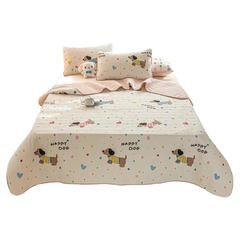Tapa de cama de algodón de verano de una sola pieza 2025 nuevo traje de tres piezas de sábanas acolchadas de tatami de algodón universal de cuatro estaciones