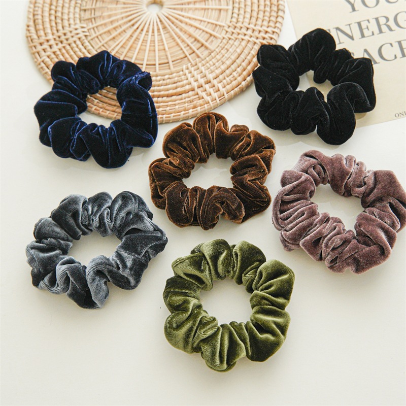 Herbst- und Winterboutique-Samt-Dünndarm-Haarband 2023 Neues hochwertiges Stoff-Darmband Kopfbedeckung Damen-Haarseil_voghion.com