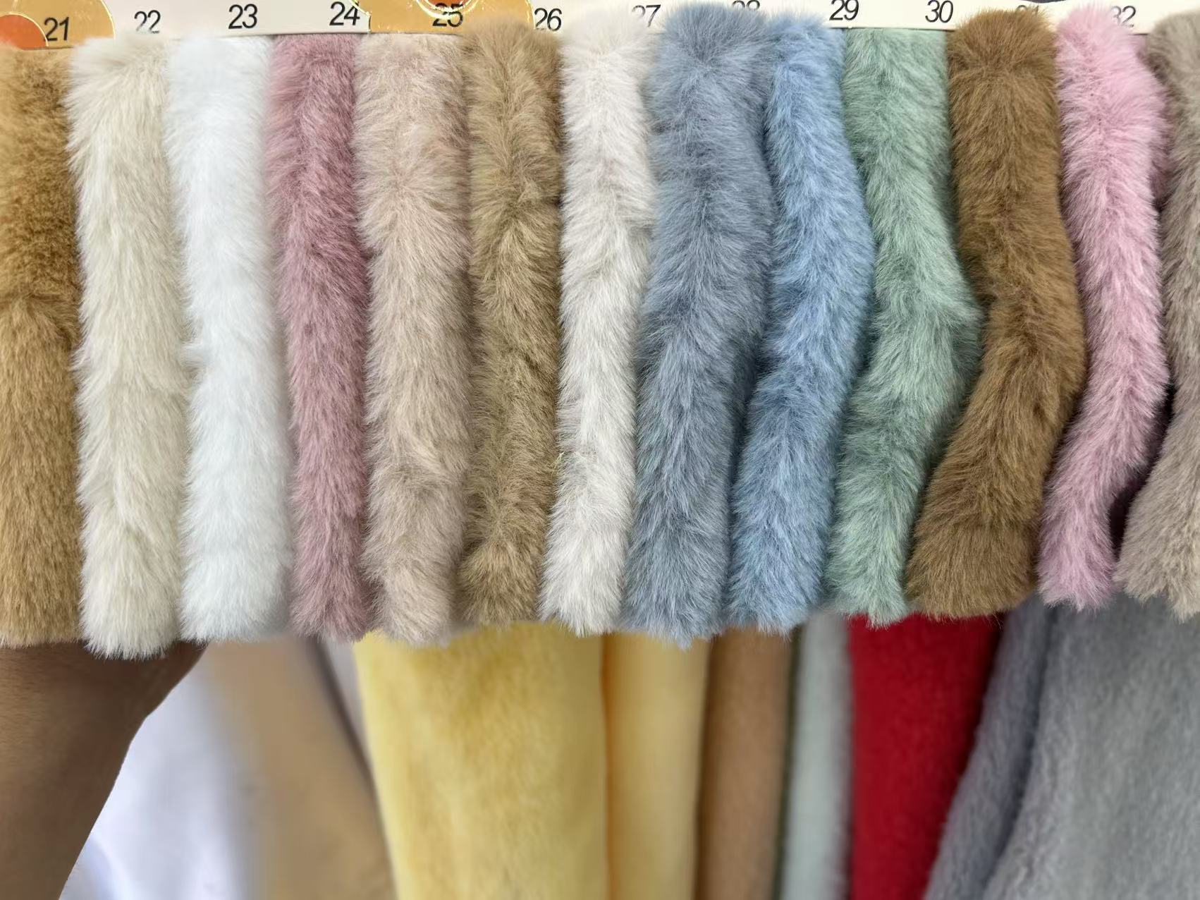 480g nutria conejo tela de peluche tela de piel corta muñeca de algodón de peluche hecha a mano DIY bufandas de mostrador pareja