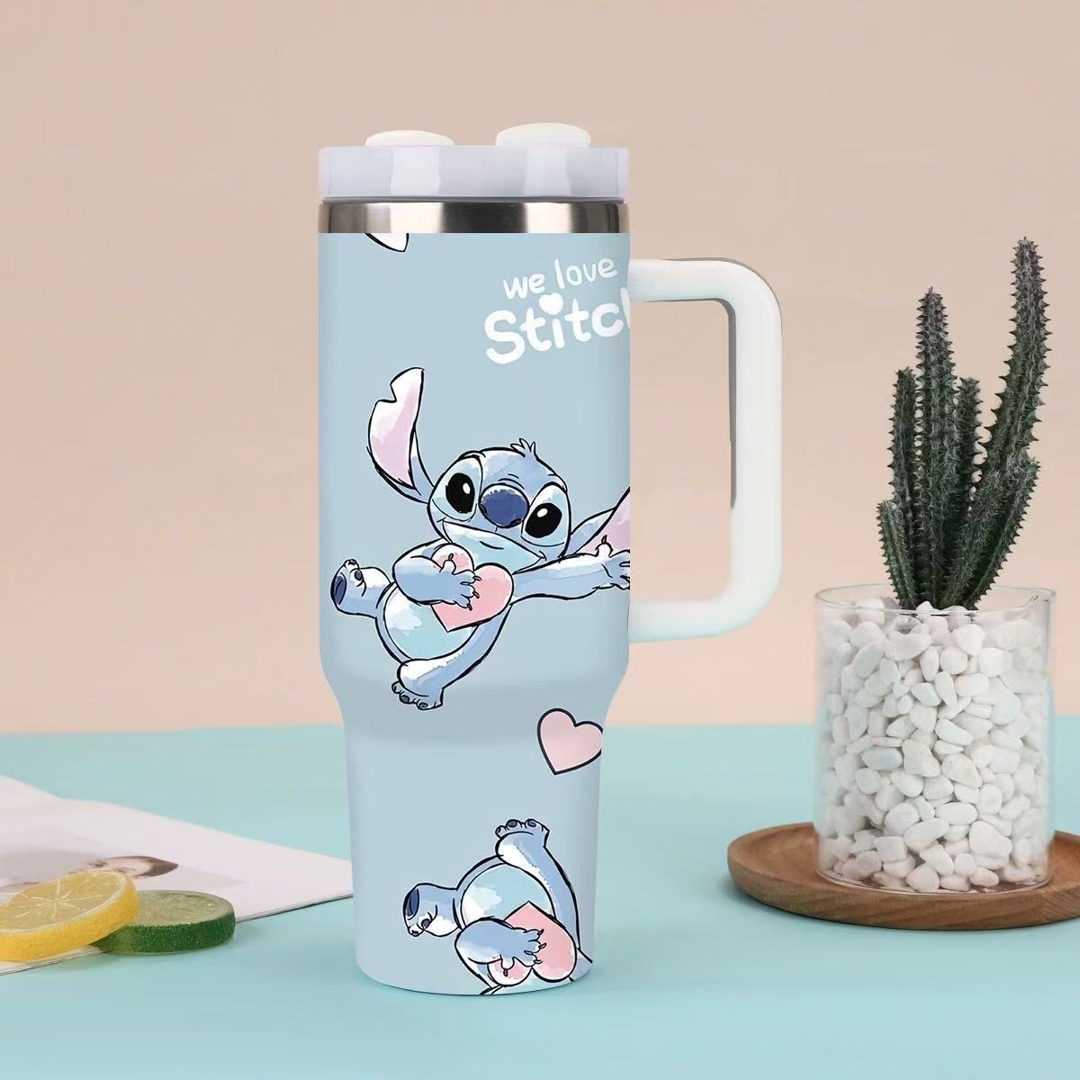 Transfronterizo Amazon 40oz Sanrio dibujos animados KT gato serie termo taza de hielo taza de café portátil con mango