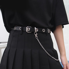 Women's punk-style JK uniform accessory: Versatile chain belt perfect for adorning small waist bags or pairing with skirts—cool and Instagram-worthy!
