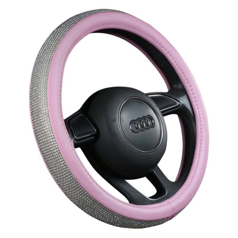 Новый чехол на руль автомобиля оптом бриллиант четыре сезона универсальный горный хрусталь среднего размера интерьер трансграничный взрыв Крышка ручки автомобиля