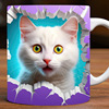 3D plane color cat Cat Kitty Kittensewing Machine Ceramic Coffee Mark Cup