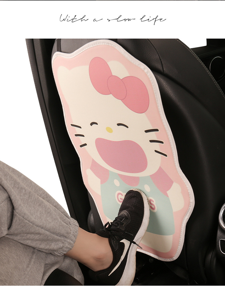 Pink Kt Anti-Kick Pad Cute Ladies Cartoon Car Seat Back Anti-Kick Pad Seat Back Anti-Dirty Anti-Kick Pad