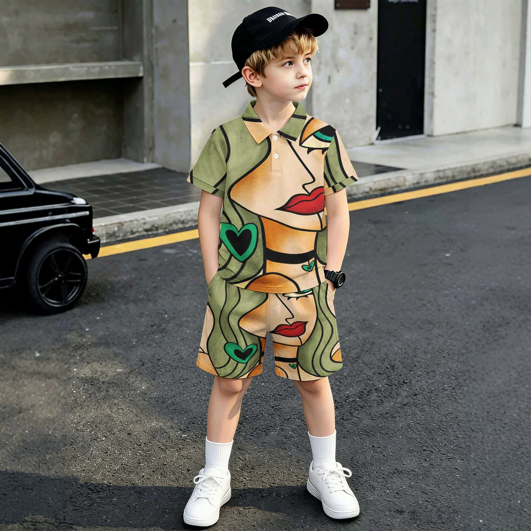 Ensemble de polos pour garçons, style ethnique européen et américain, impression 3D, collection 2026_voghion.com