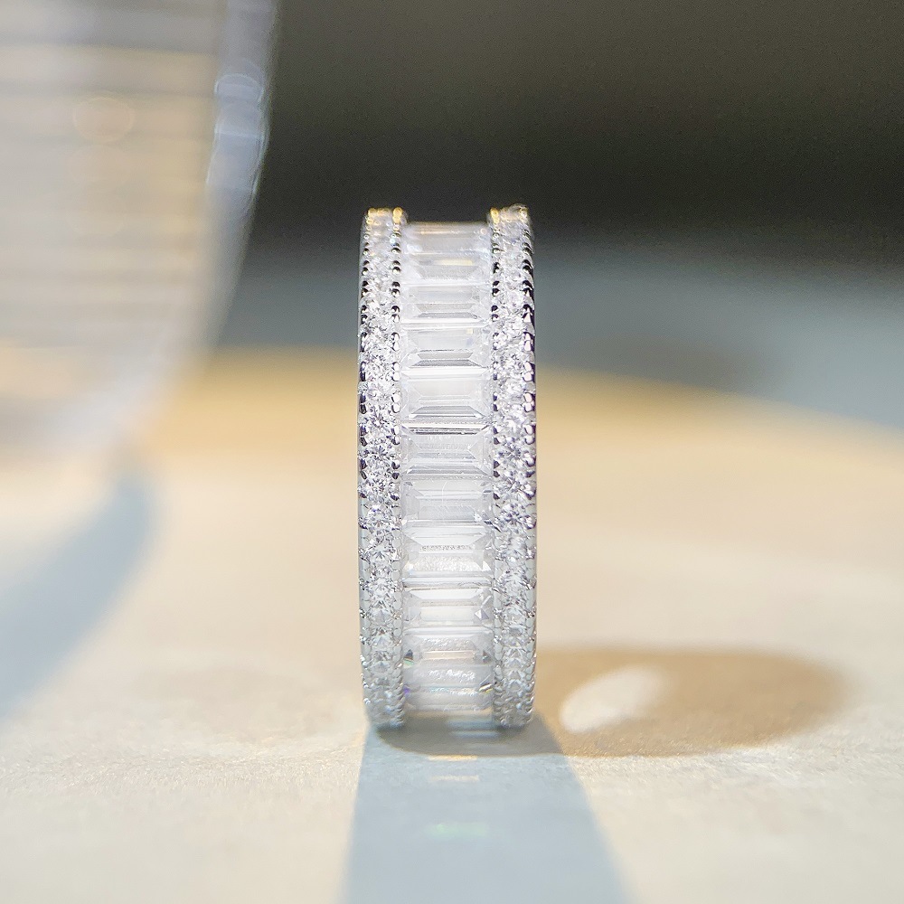 Fashion Geometric Sterling Silver Plating Zircon Rings 1 Piece