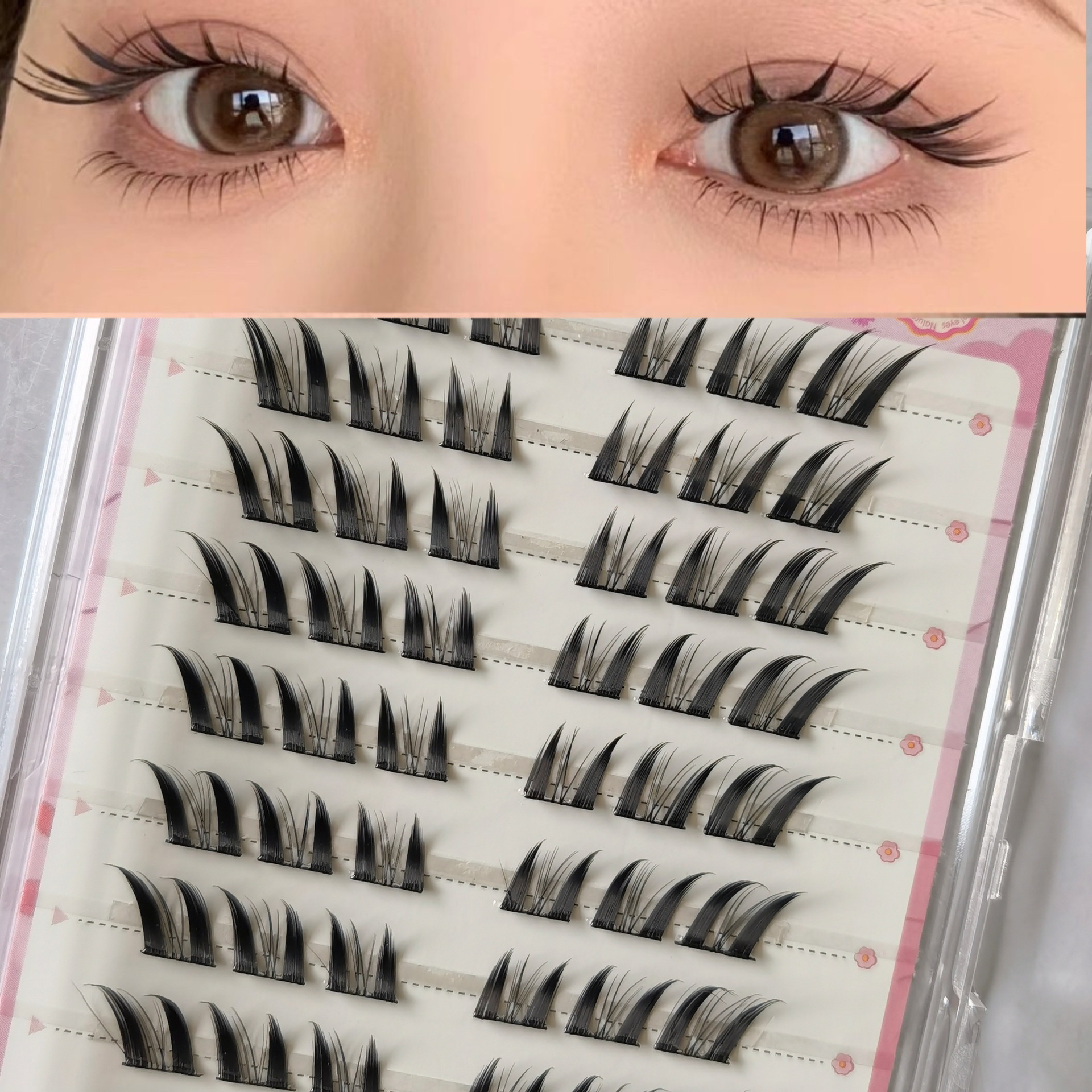 Transfronterizas pestañas falsas 30 - 100D comercio exterior caja de pestañas gruesas con pinzas de pegamento conjunto de pestañas falsas