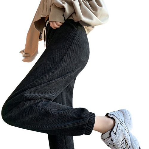 Women's Sport Pants Loose Leg Warm Fleece Lined Hooded Pants for Autumn/Winter, Tall and Slim Fit, Versatile Fashion Trendy Hot Sale