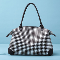 千鳥格出差行李包旅行袋大容量待產住宿健身瑜伽收納包登機免託運