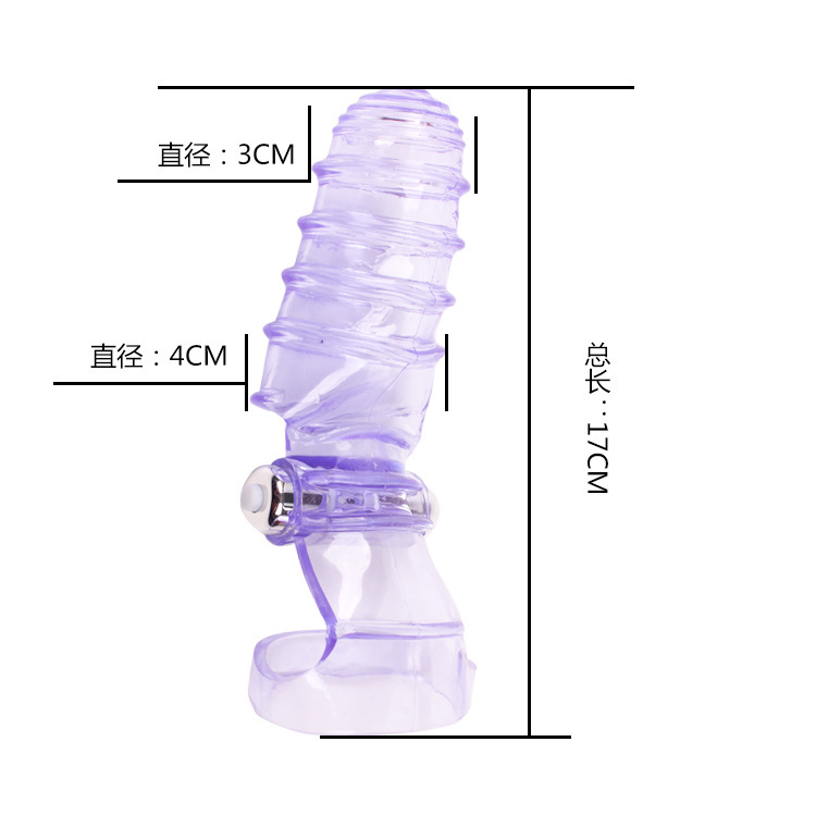 Vibrating Finger Sleeve Clitoral Stimulator, TPE Bullet Vibrator, Electric Button Control — detail image 2