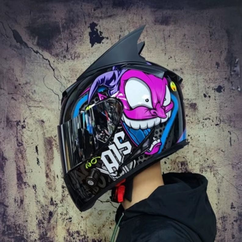 보라색 광대/컬러 거울 + 뿔