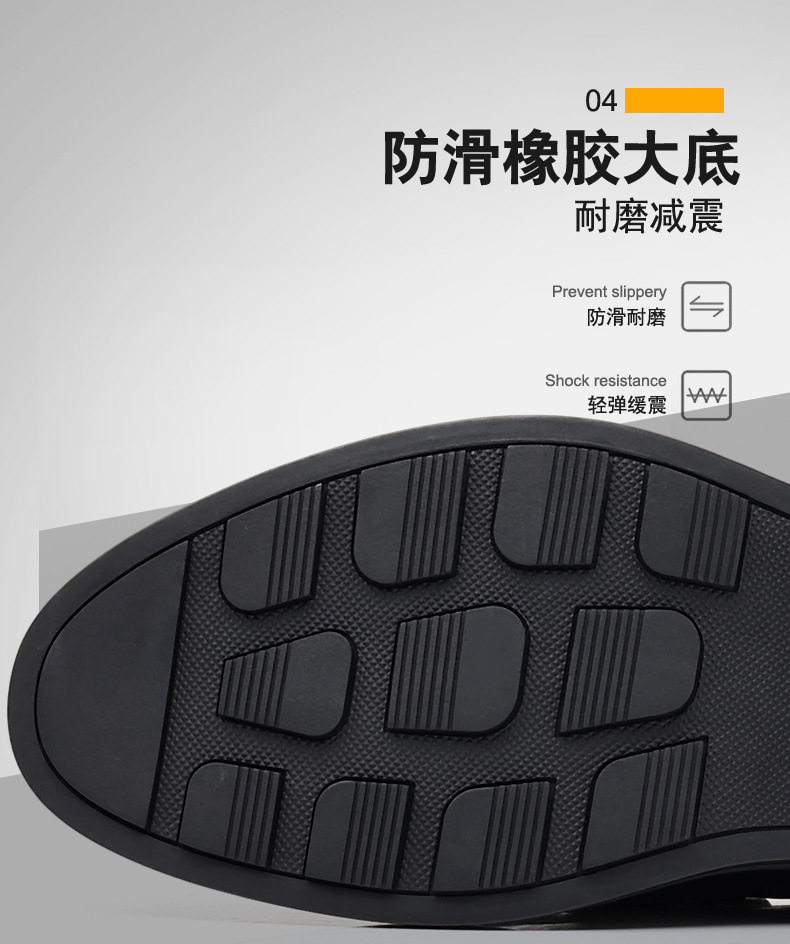 Giày da nam mũi nhọn gót thấp 1–3 cm phối đồ công sở, giày lười da bò cao cấp dễ phối — PZ98003 màu nâu, PZ98003 màu đen chi tiết 12