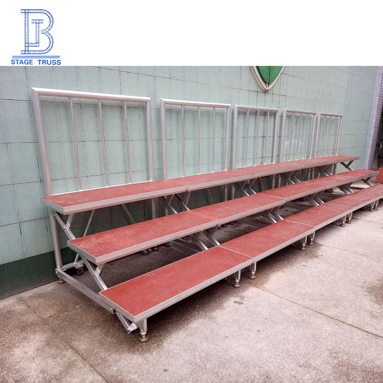 广州工厂直销铝合金折叠合唱台 学校合影合唱台阶3-4-5层阶梯批发