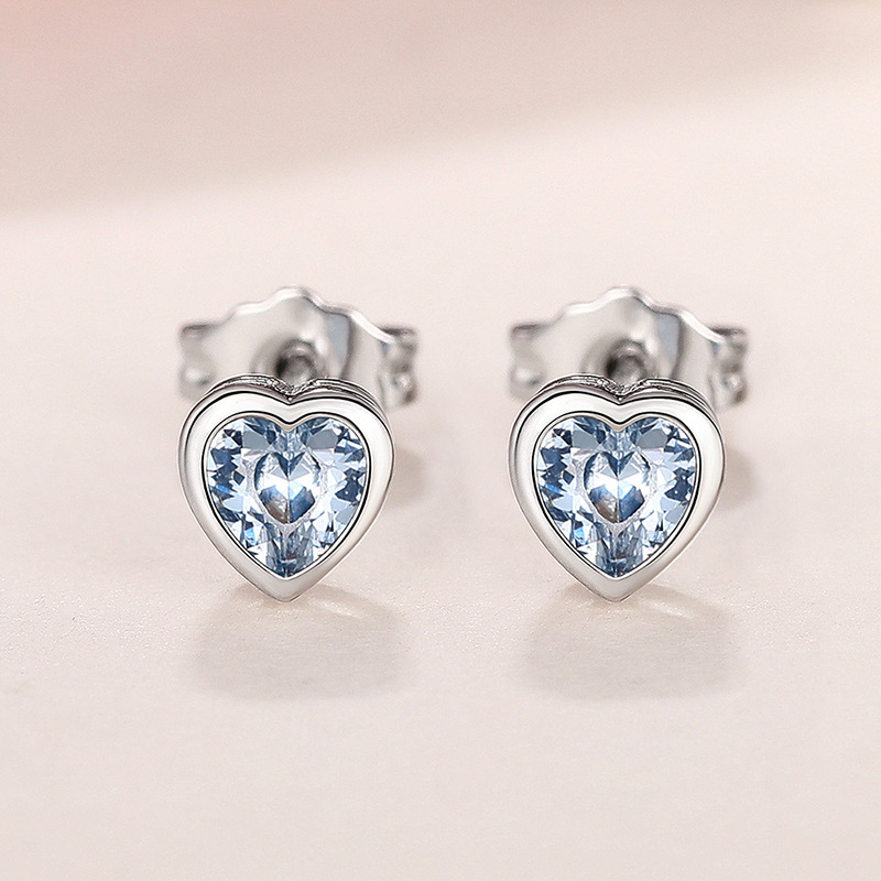 3g Weight Copper Ear Needle Material Ear Studs Classification 1 Pair Quantity Daily, Street Occasion Copper Material Heart Shape Pattern All Seasons Season Women's Gender Sweet Style 1 Pair Sweet Heart Shape Copper Ear Studs 14