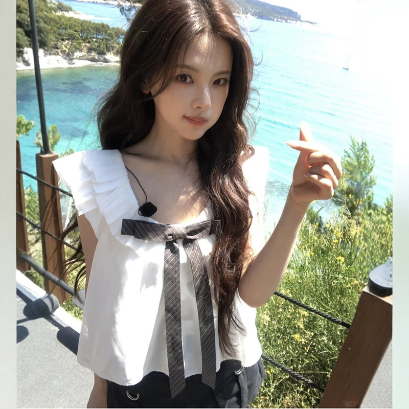 Now Available: H Linen Work Pants, Yang Chao*Yue Style Shorts, Summer Women's Lace Bow Halter Top Two-Piece Set