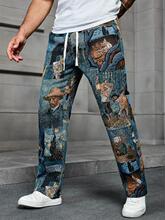 T 74050 Print Casual Men's Pants ӡ��������ʿ����