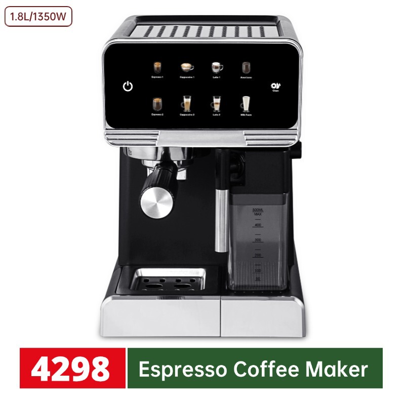 Cross-Border Coffee Machine for Home and Office Use, Italian Semi-Automatic All-In-One Machine, Dual Boiler Pressure-Type Espresso Coffee Wholesale