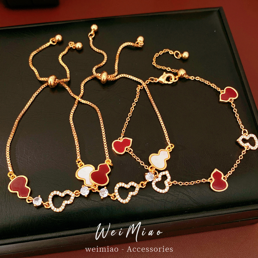 18 quilates de oro verdadero electron-combustible marita fritalia calabaza pulsera ligera pulsera de lujo nicho temperamento exquisito joyas de pulsera
