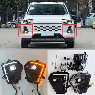 Suitable for 2026 Toyota Wildlander RAV4 fog lights, LED daytime running lights, turn signals, modified front fog lights (Fog lamp)