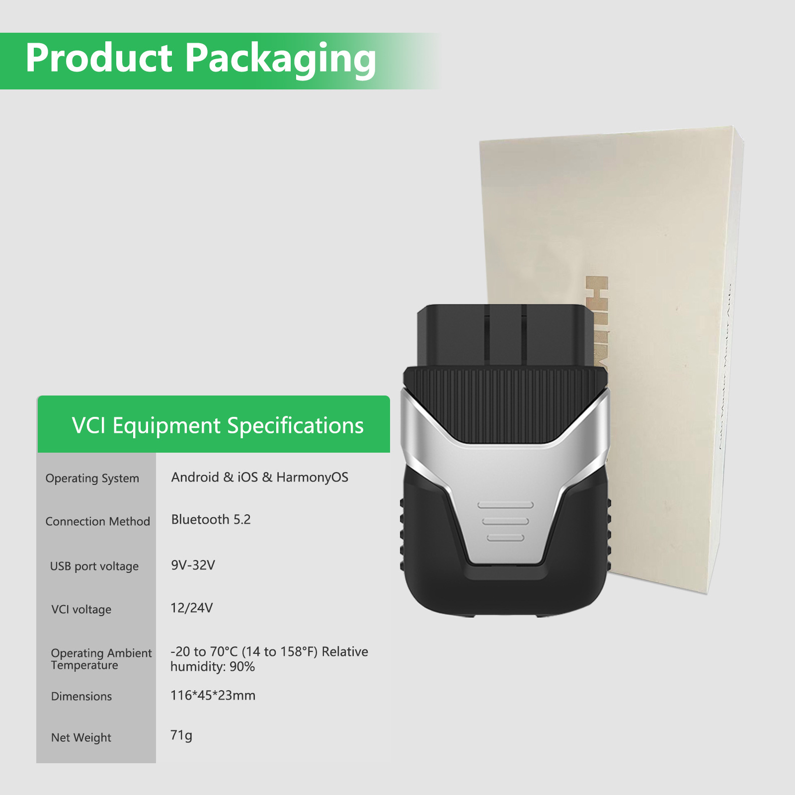 New energy vehicle fault diagnostic instrument battery pack single cell voltage three electric system OBD mobile phone detector