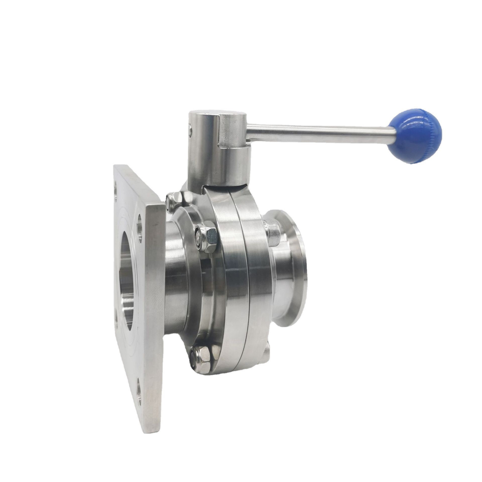 卫生级单边法兰蝶阀方型法兰单边蝶阀快装蝶阀不锈钢单边法兰蝶阀