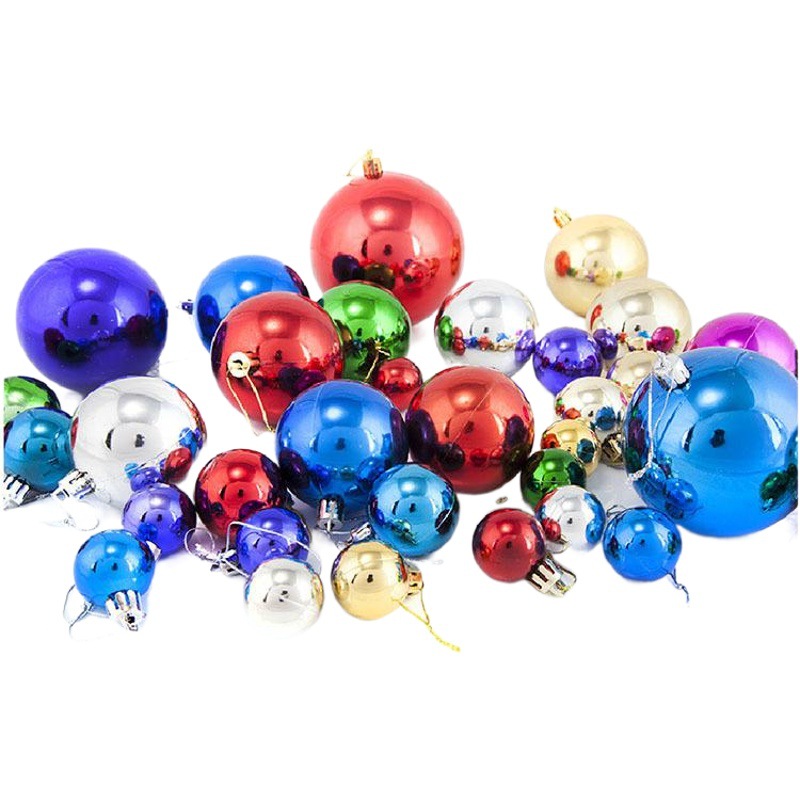 Fuente de la fábrica barril de plástico brillante BOLA DE Navidad bola decorativa de Navidad Bola de plástico mate al por mayor regalo de Navidad