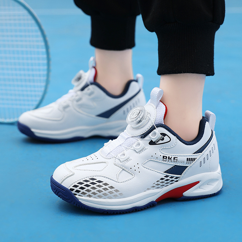 BKG children's badminton shoes are non-slip and wear-resistant, boys' table tennis training shoes, girls' autumn running shoes, elastic sports shoes