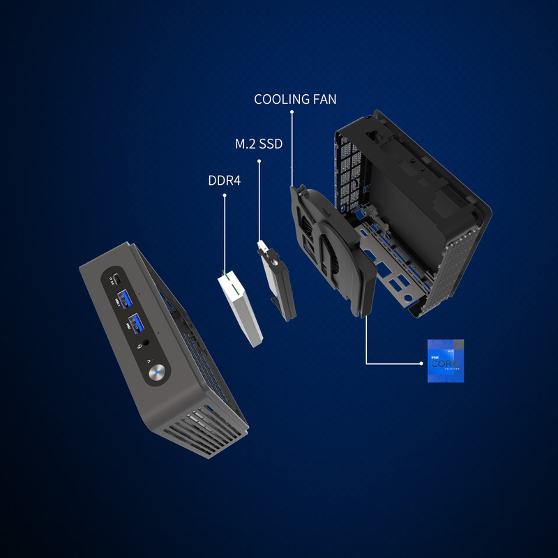 12 Generation i5-1235U Mini Computer Host 4 Display Home Office Mini PC Office Small Host All-in-One