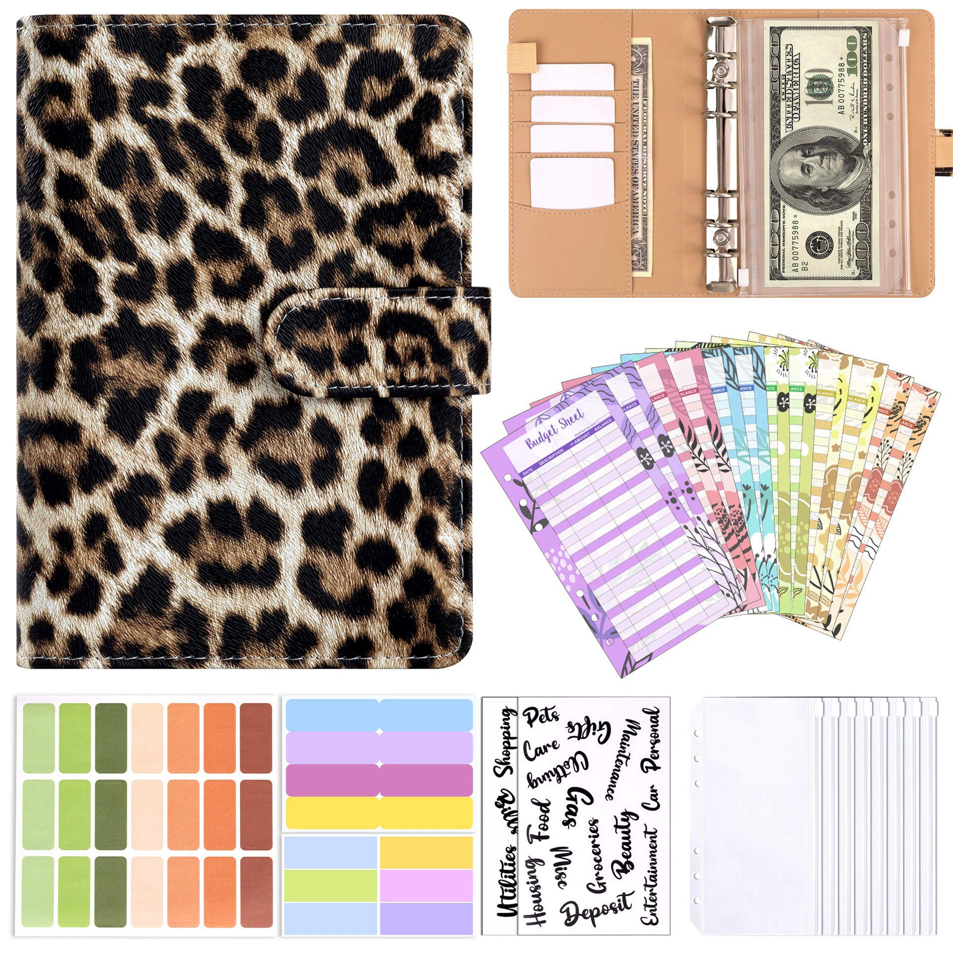 Amazon спот креативный леопардовый ручный аккаунт a6 связующий зажим наличными бюджет ноутбук страница ноутбук оптом