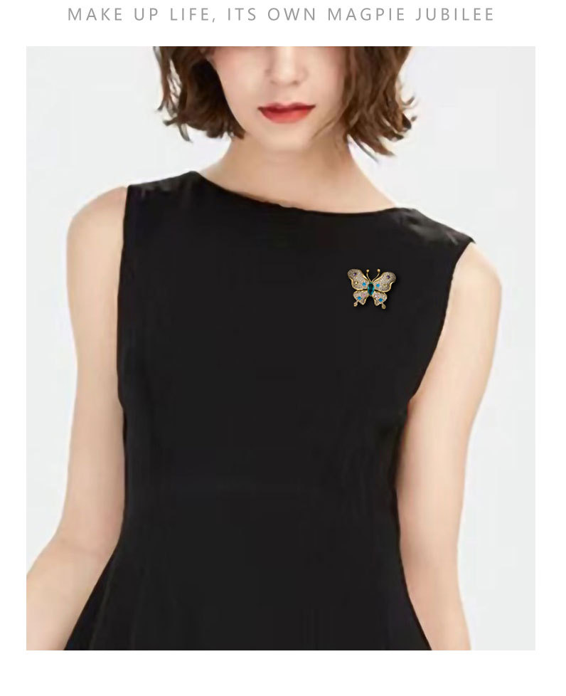 轻奢风高级感彩色蝴蝶胸针时尚甜美可爱昆虫胸花新品潮