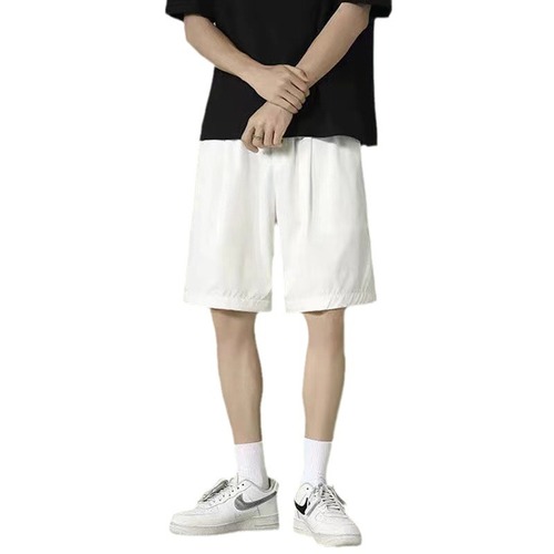 Summer Ice Silk Mesh Eye Shorts Men's Quick-Drying Sport Pants Thin Casual Outerwear Loose Five-Finger Plus Size Ice Silk Pants