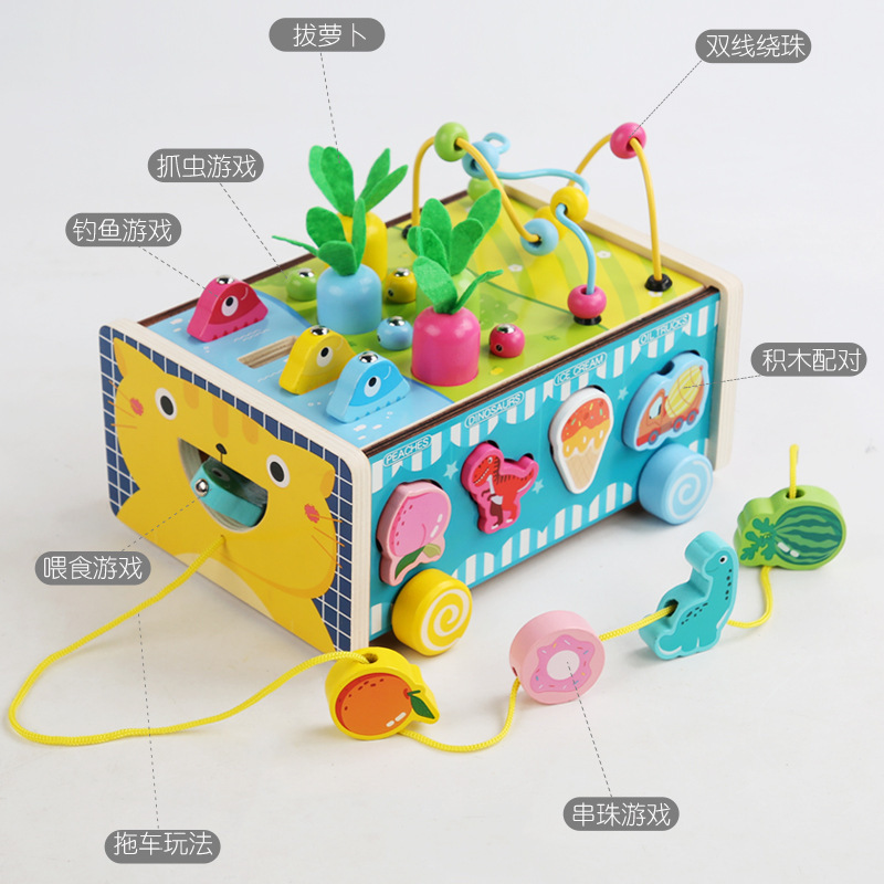 CPC Amazon niños granja cognitiva conejo rábano juego de escritorio madera empalme formación rompecabezas educación temprana