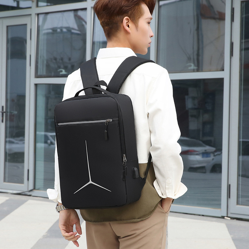 Transfronterizo 2024 nuevo portátil de negocios mochila portátil anti-salpicaduras Oxford tela casual mochila para computadora hombre