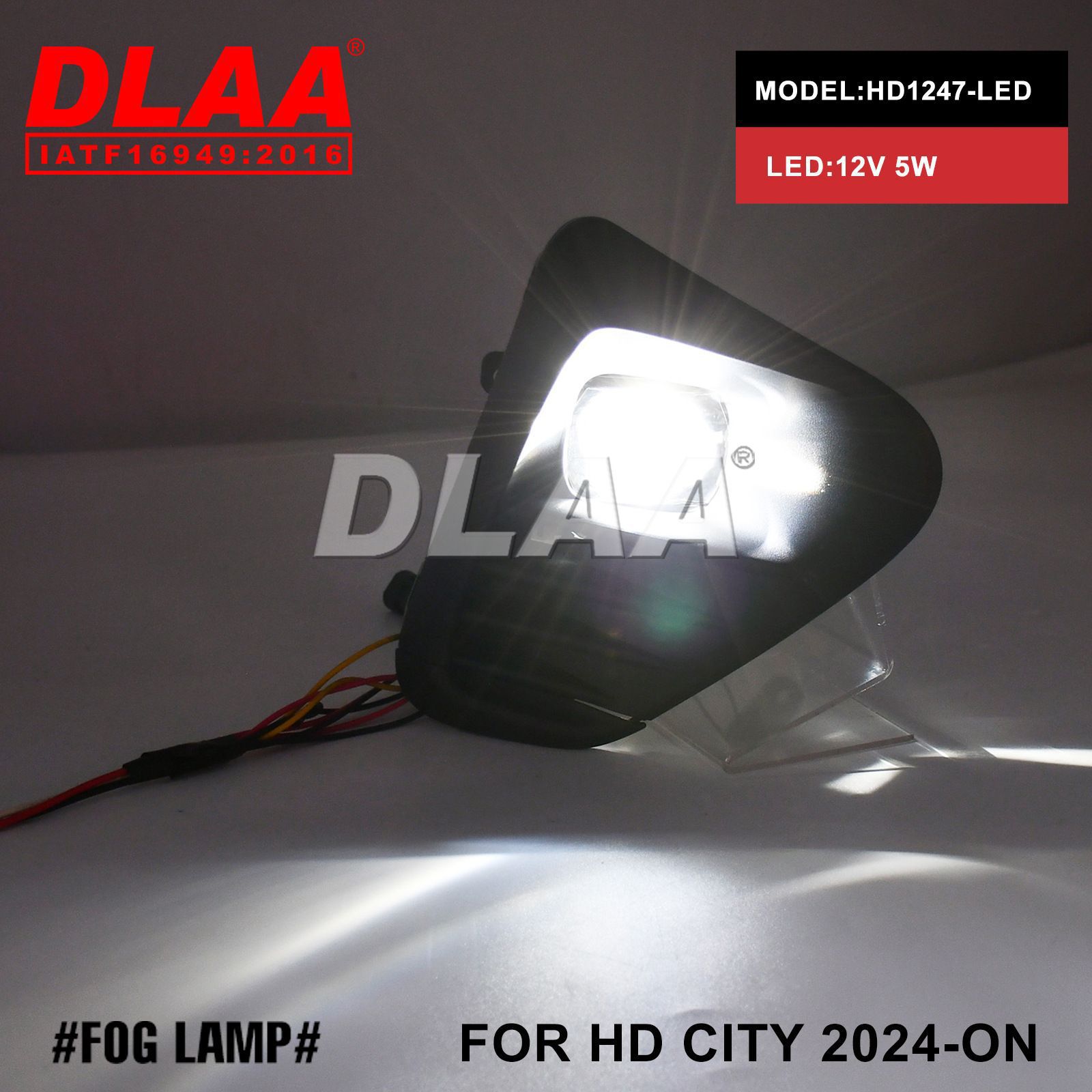 Aplicable a Honda CITY 2024 LED Front Fog Light Set Front Bumper Light Daylight Anti-Nieble Light